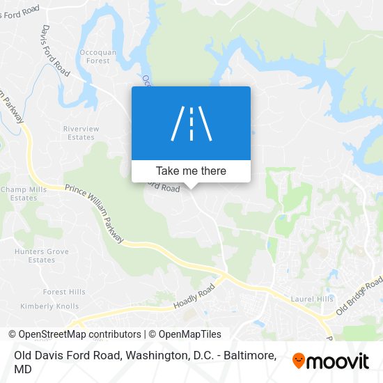 Old Davis Ford Road map
