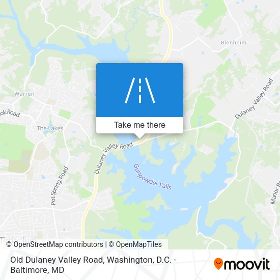 Old Dulaney Valley Road map