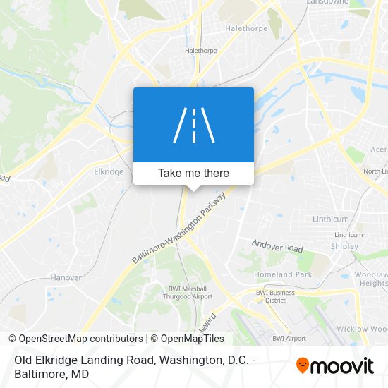 Old Elkridge Landing Road map