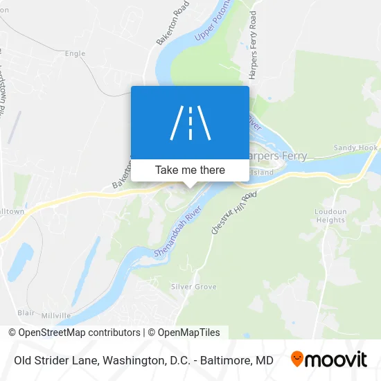 Old Strider Lane map