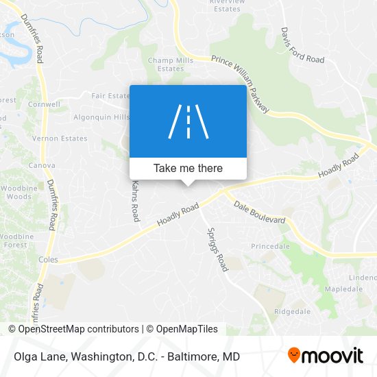 Olga Lane map