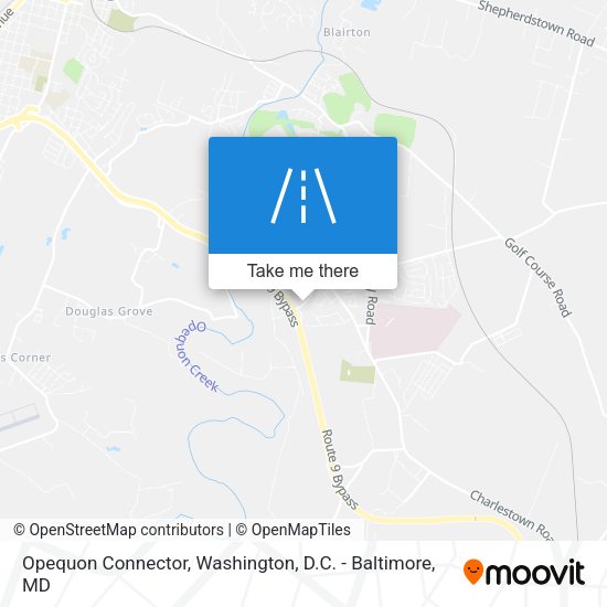 Opequon Connector map