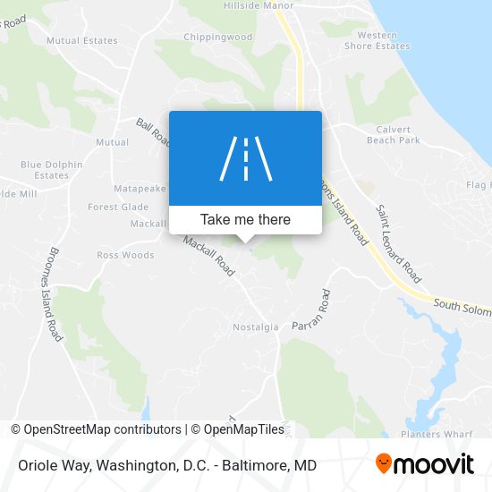 Oriole Way map