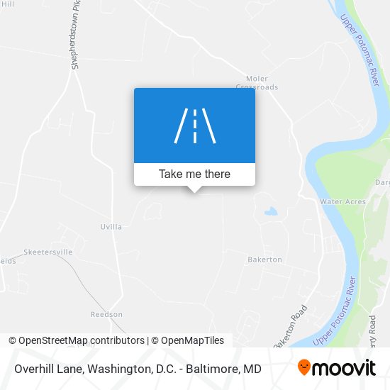 Overhill Lane map