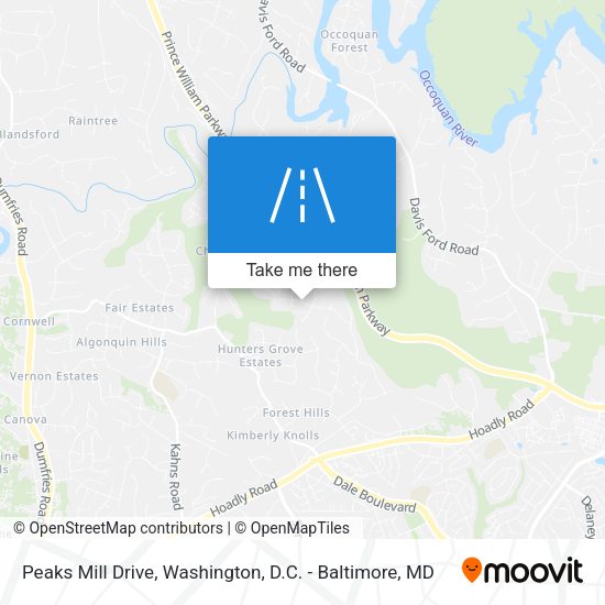 Mapa de Peaks Mill Drive