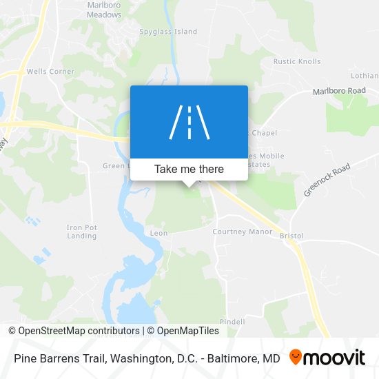 Mapa de Pine Barrens Trail