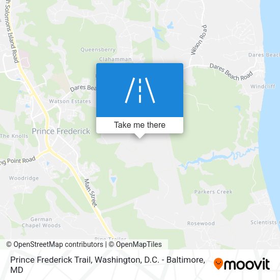 Mapa de Prince Frederick Trail