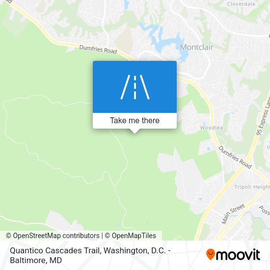 Mapa de Quantico Cascades Trail