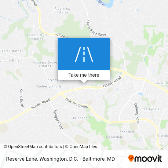 Reserve Lane map