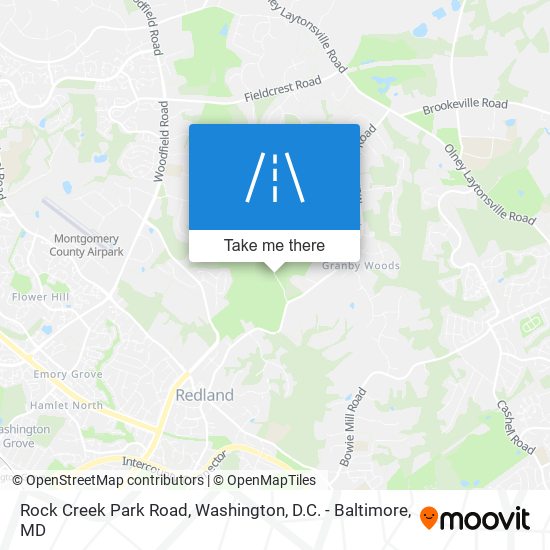 Rock Creek Park Road map