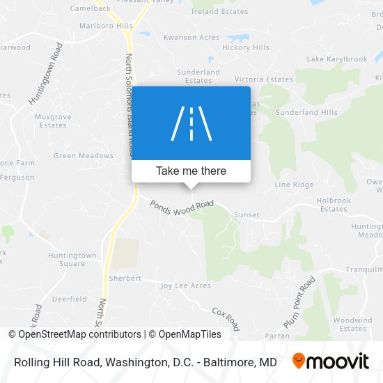 Rolling Hill Road map