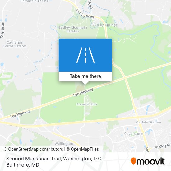 Second Manassas Trail map