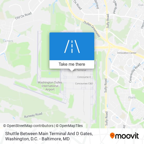 Shuttle Between Main Terminal And D Gates map