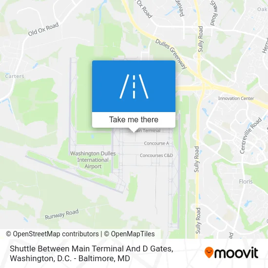 Shuttle Between Main Terminal And D Gates map