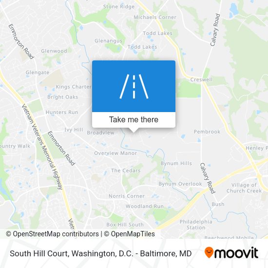 South Hill Court map