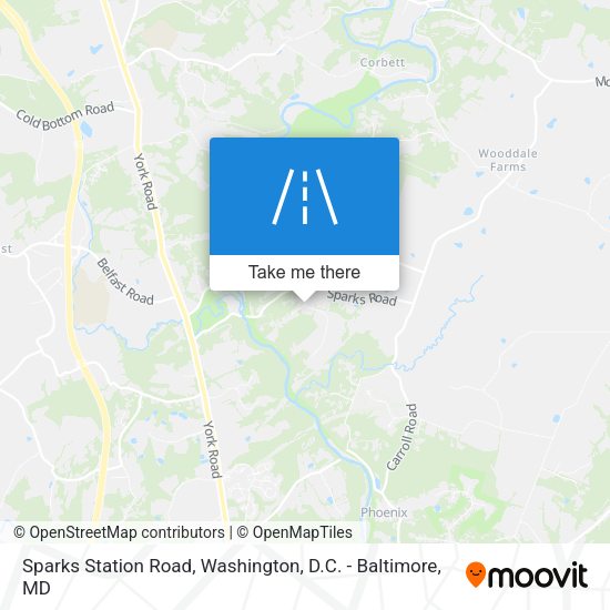 Sparks Station Road map