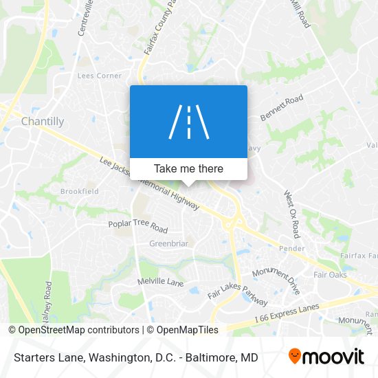 Starters Lane map