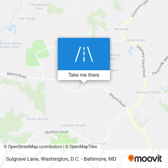 Sulgrave Lane map