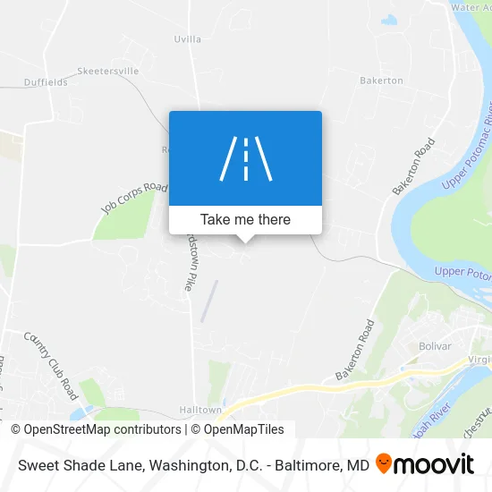 Sweet Shade Lane map