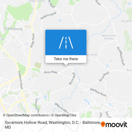 Sycamore Hollow Road map