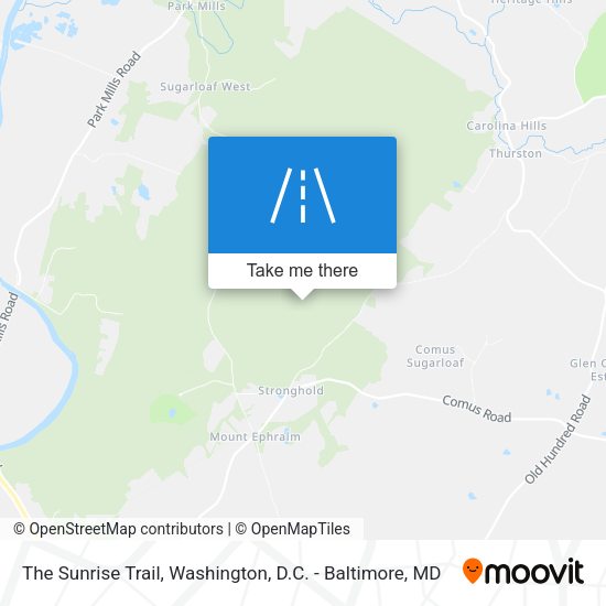 The Sunrise Trail map