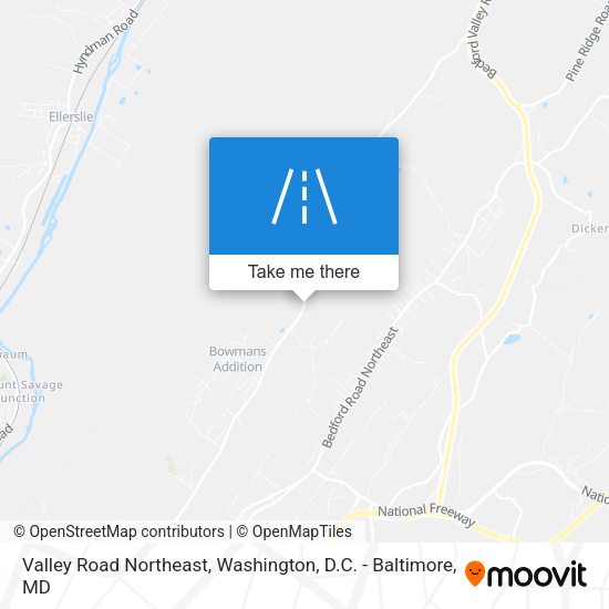 Valley Road Northeast map