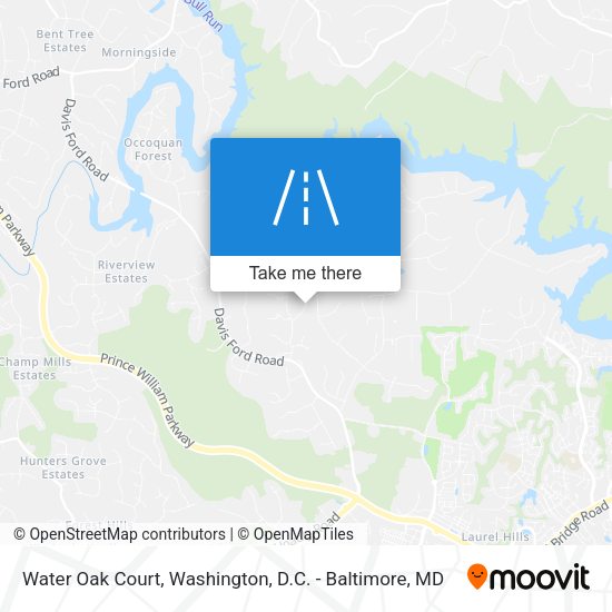 Mapa de Water Oak Court
