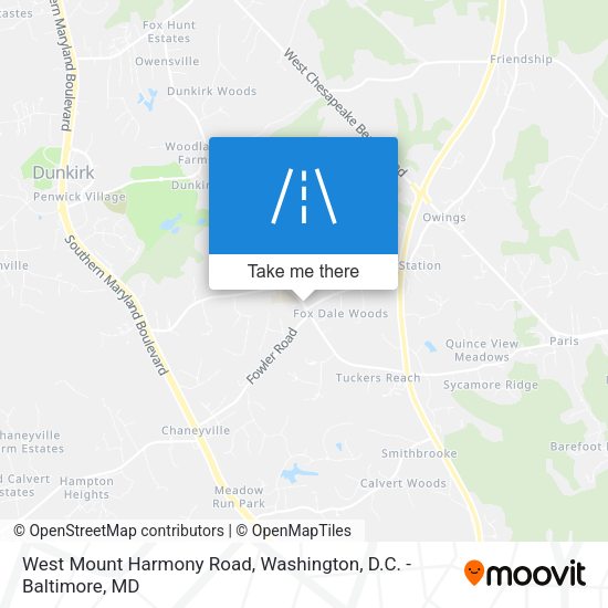 West Mount Harmony Road map