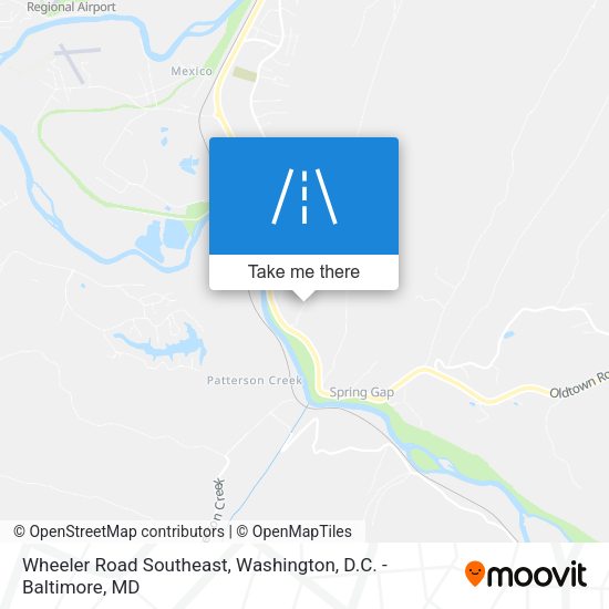 Mapa de Wheeler Road Southeast