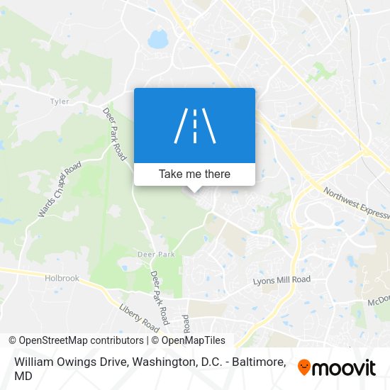 William Owings Drive map