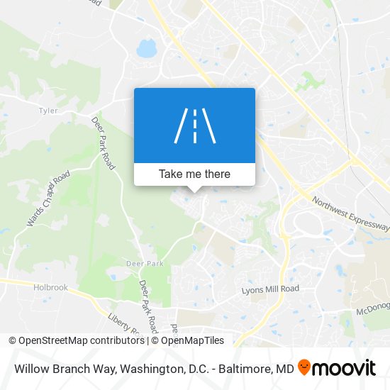 Willow Branch Way map