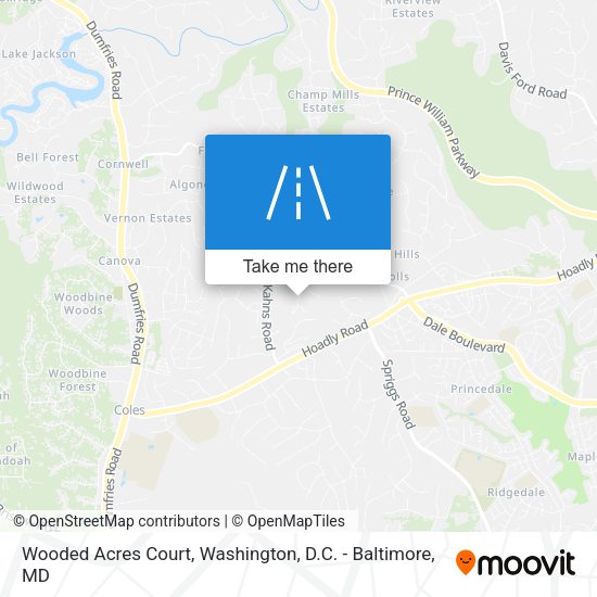 Mapa de Wooded Acres Court