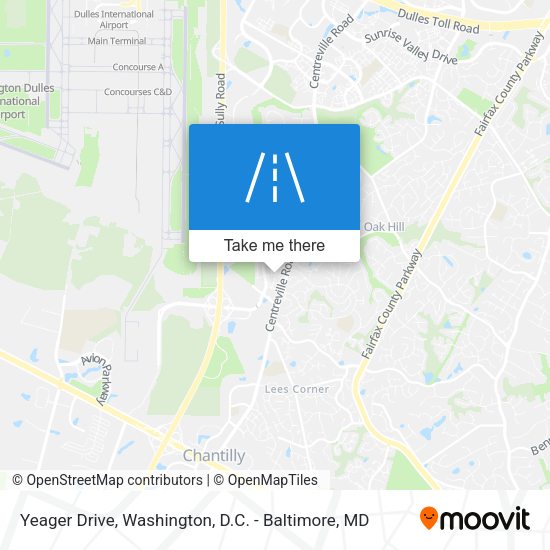 Yeager Drive map