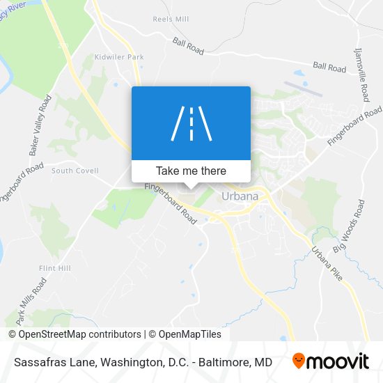 Sassafras Lane map