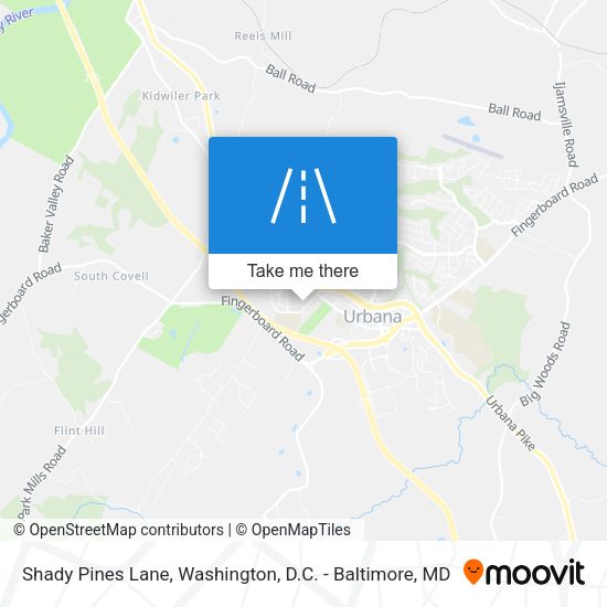 Shady Pines Lane map