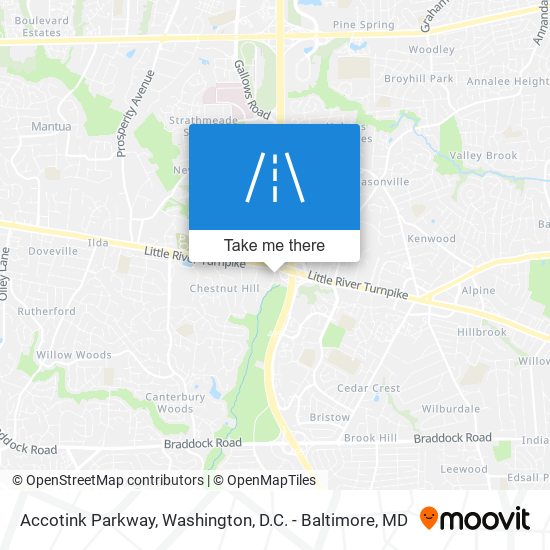 Accotink Parkway map
