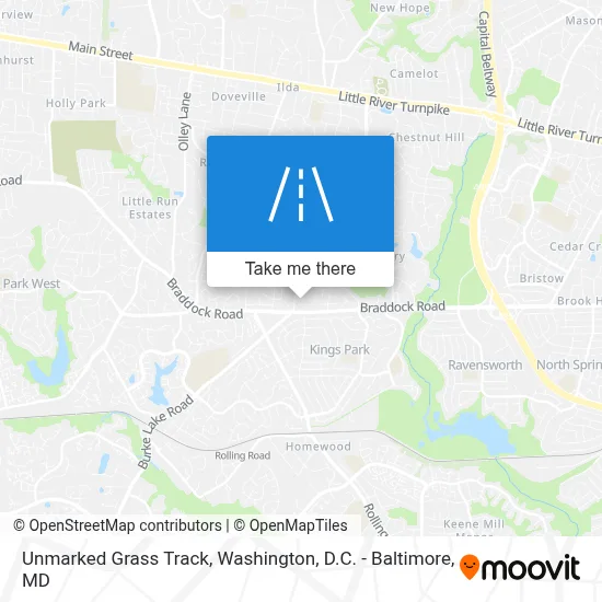 Unmarked Grass Track map