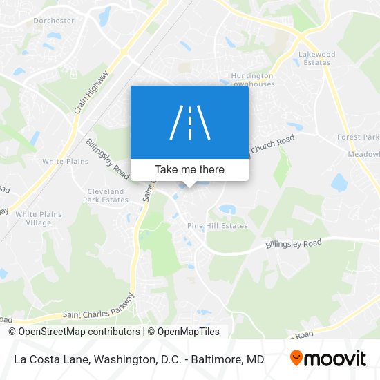 La Costa Lane map