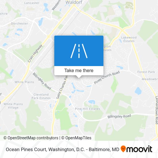 Ocean Pines Court map