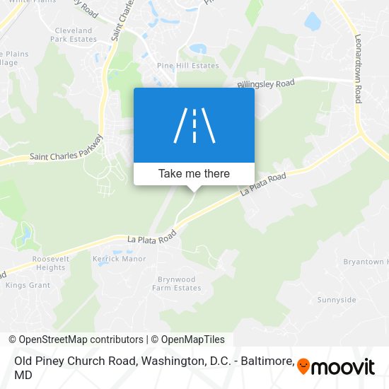 Old Piney Church Road map