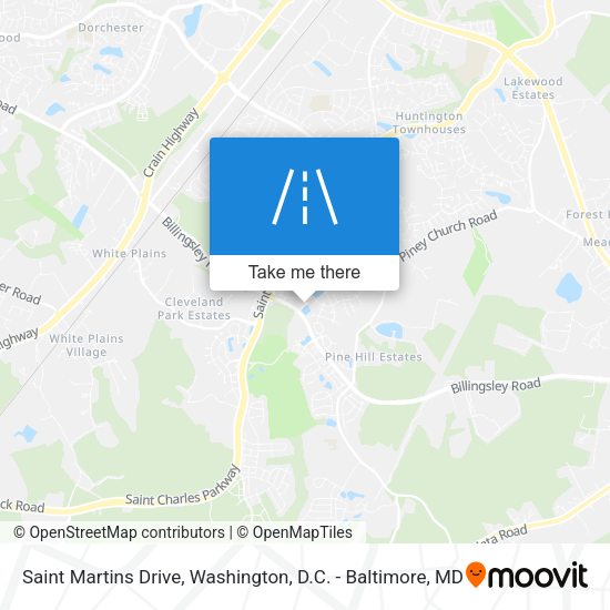Saint Martins Drive map