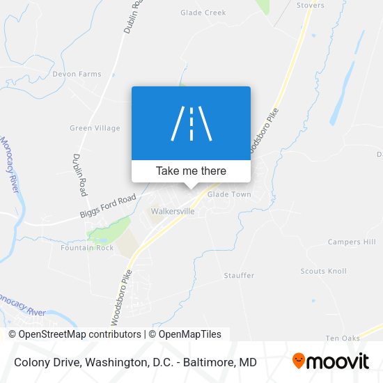 Colony Drive map