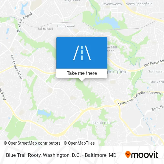 Blue Trail Rooty map