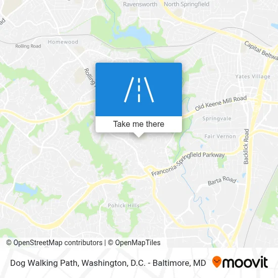 Dog Walking Path map