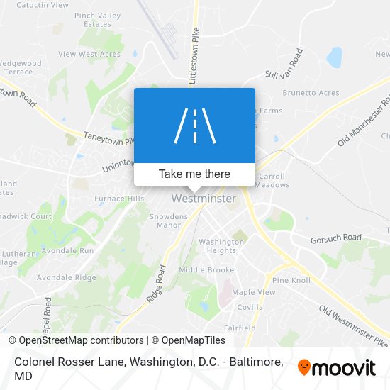 Colonel Rosser Lane map