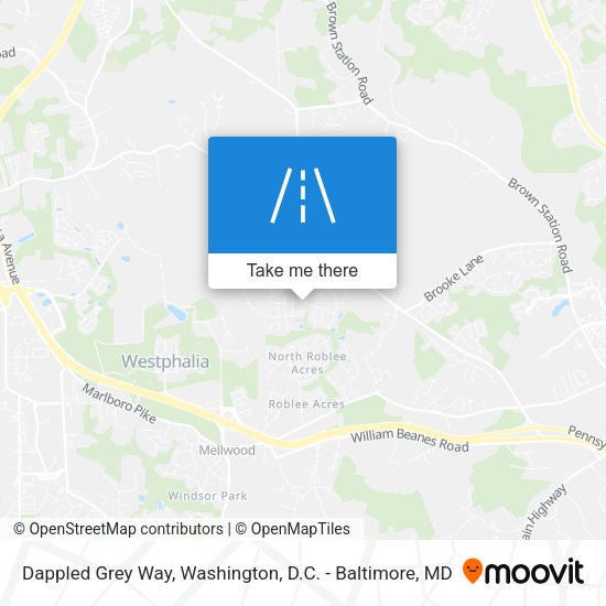 Mapa de Dappled Grey Way