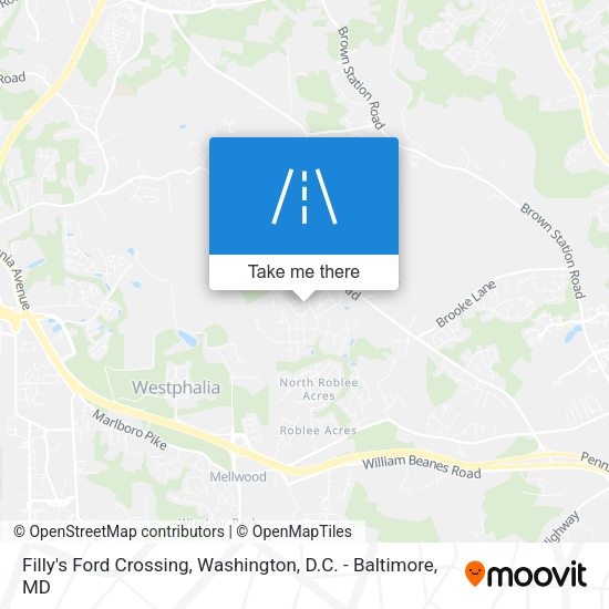 Filly's Ford Crossing map