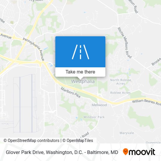 Glover Park Drive map