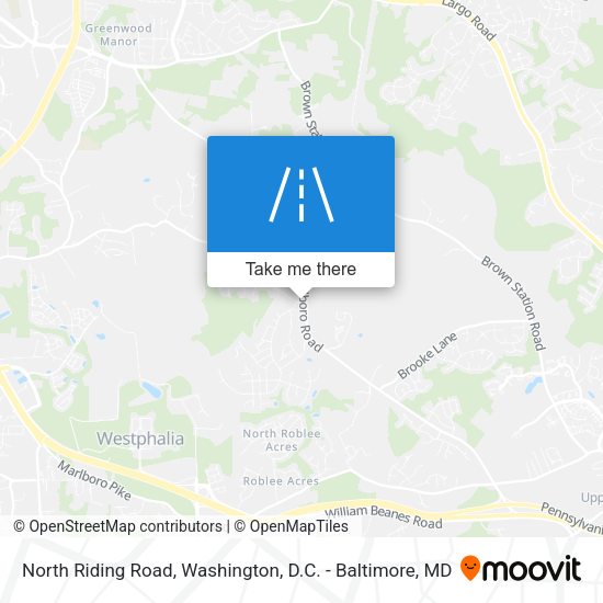 North Riding Road map