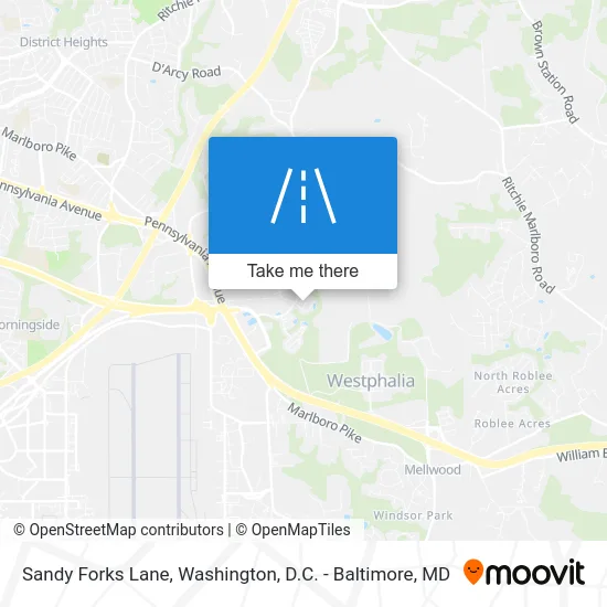 Sandy Forks Lane map